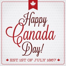 Happy Canada Day retro card in vector format N4