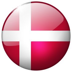 Denmark Round Glass Button