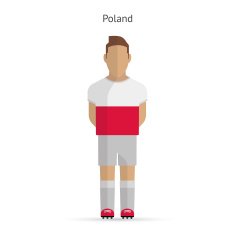 Poland football player Soccer uniform