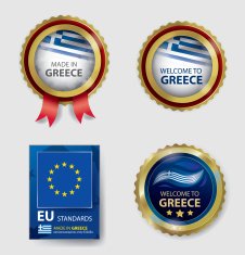 Made in Greece Greek Flag Travel (Vector Art) N2