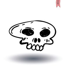 skull cartoon icon vector illustration N12