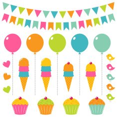 Birthday elements set