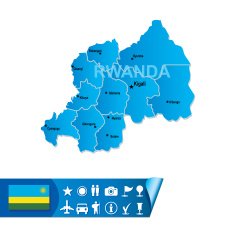 Rwanda vector map