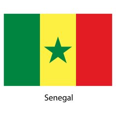 Flag of the country Senegal Vector illustration