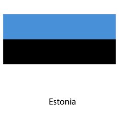 Flag of the country estonia Vector illustration