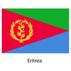 Flag of the country eritrea Vector illustration