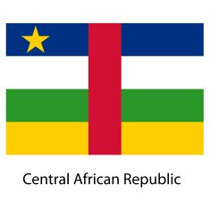 Flag of the country central african republic Vector illustrat