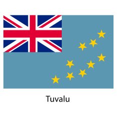 Flag of the country tuvalu Vector illustration