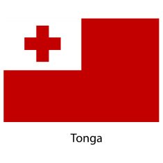 Flag of the country tonga Vector illustration