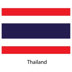 Flag of the country thailand Vector illustration
