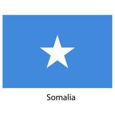 Flag of the country somalia Vector illustration
