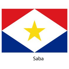 Flag of the country saba Vector illustration