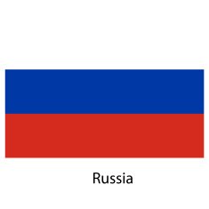 Flag of the country russia Vector illustration