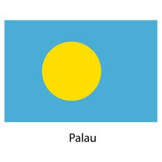 Flag of the country palau Vector illustration