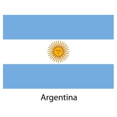 Flag of the country argentina Vector illustration