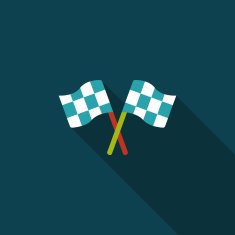 racing flags flat icon with long shadow eps10 N25