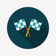 racing flags flat icon with long shadow eps10 N26
