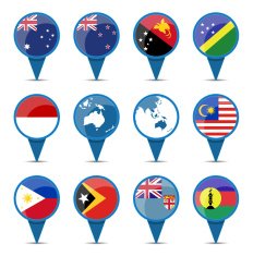 National flags of australia oceania