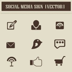 Social Media Icons Vector N3