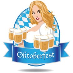 Oktoberfest beer girl icon