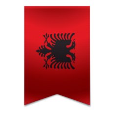 Ribbon banner - albanian flag
