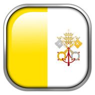 Vatican City Flag square glossy button
