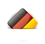 Glossy icon with Flag of Germany in white pocket
