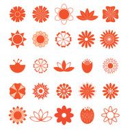 Set of icon Flowers