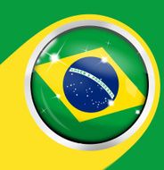 Brazil Icon Button Round Symbol Design