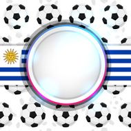 Cover with a soccer ball and the Uruguayan flag