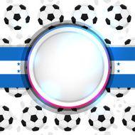 Cover with a soccer ball and the Honduran flag