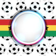 Cover with a soccer ball and the Ghanaian flag