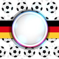 Cover with a soccer ball and the German flag