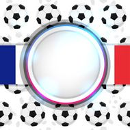 Cover with a soccer ball and the French flag