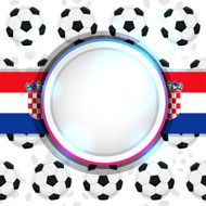 Cover with a soccer ball and the Croatian flag