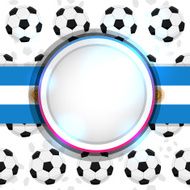 Cover with a soccer ball and the Argentine flag