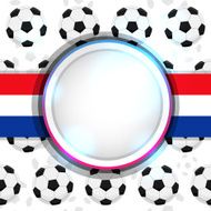 Cover with a soccer ball and the Dutch flag