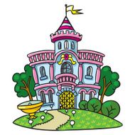 Fairy palace in the beautiful park