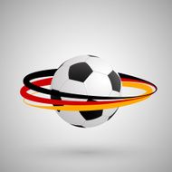 soccer ball with germany color ring