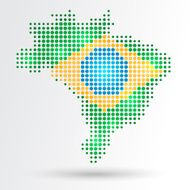 Dotted Brazil map