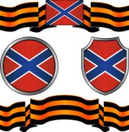 flag of novorossiya and georgievsky ribbon