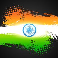 grunge style indian vector flag