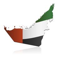United Arab Emirates flag map N2