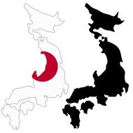 Japan map flag