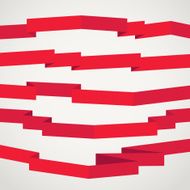 Different retro style red ribbons set Ready for a text
