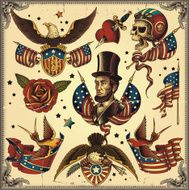 usa tattoo flash