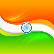 wave style indian flag N16