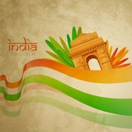 vector old indian flag design
