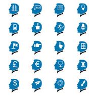 Thinking heads icons N6