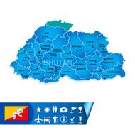 Bhutan vector map